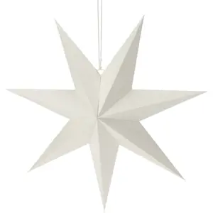 Vánoční papírová dekorace White star, 60 x 60 x 1,5 cm