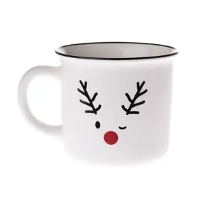 Produkt Vánoční porcelánový hrnek Cute reindeer bílá, 380 ml