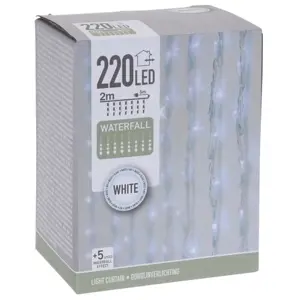 Produkt Vánoční světelný závěs Padající déšť 2 x 1 m, 220 LED, studená bílá