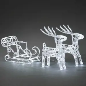 Produkt Vánoční venkovní dekorace Sáně s jeleny, 96 LED