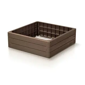 Produkt Vyvýšený záhon BASE WOODY rustikální cihlová, 75,6 x 25 x 75,6 cm