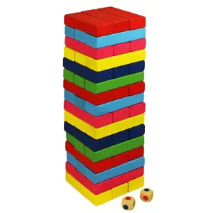 Produkt Wood Toys Dřevěná věž Jenga, barevná