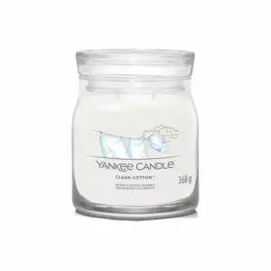 Yankee Candle vonná svíčka Signature ve skle střední Clean Cotton, 368 g