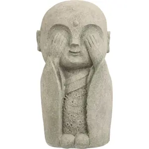 Produkt Zahradní dekorace Buddha nevidí, 14,5 x 27 x 13 cm, polyresin