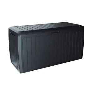 Produkt Zahradní úložný box Boxe Board antracit, 290 l, 116 cm