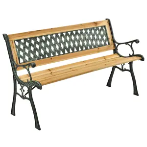 Produkt Juskys 2-místná zahradní lavička Pisa z lakovaného dřeva a kovu