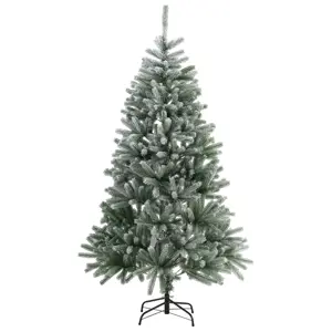 Produkt Juskys Umělý vánoční stromek Talvi 180 cm zelený se sněhem a černým stojanem