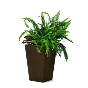 Keter Rattan planter S - hnědý