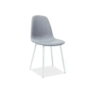 Produkt Signal Židle FOX bílý rám / šedá čalounění 49