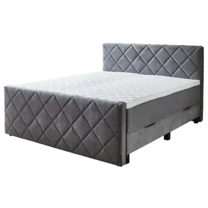 Sun garden Kontinentální postel BOXSPRING CHESTER BX2200 180x200 cm - šedá