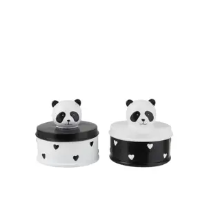 Produkt 2x box Panda - Ø10*11 cm J-Line by Jolipa