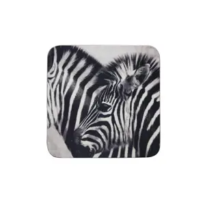 Produkt 6 ks pevné korkové podtácky Zebras - 10*10*0,4cm Mars & More