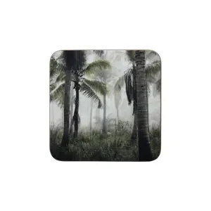 Produkt 6k pevné korkové podtácky s palmami  Jungle in Fog - 10*10*0,4cm Mars & More