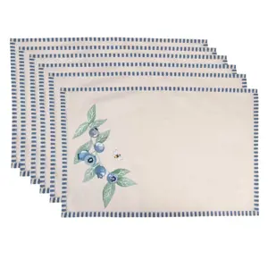 Produkt 6ks textilní prostírání Blueberry Fields - 48*33 cm Clayre & Eef