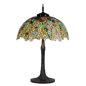 Produkt Barevná stolní lampa Tiffany Betania - Ø 56x83 cm E27/Max 3x60W Clayre & Eef