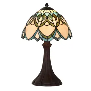 Produkt Barevná stolní lampa Tiffany Delafosse - Ø 25*42 cm Clayre & Eef