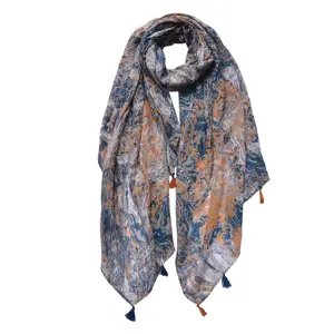 Produkt Barevný dámský šátek s ornamenty- 90*180 cm Clayre & Eef