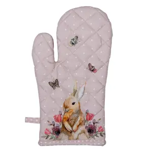 Produkt Bavlněná chňapka - rukavice s králíčkem Happy Bunny- 18*30 cm Clayre & Eef