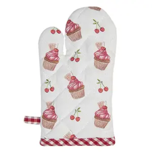 Bavlněná kuchyňská chňapka pro děti Cherry Cupcake - 12*21 cm Clayre & Eef