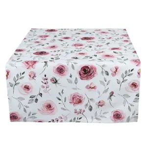 Produkt Bavlněný běhoun na stůl s růžemi Rustic Rose - 50*140 cm Clayre & Eef