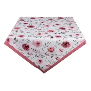 Produkt Bavlněný čtvercový ubrus s růžemi Rustic Rose - 100*100 cm Clayre & Eef