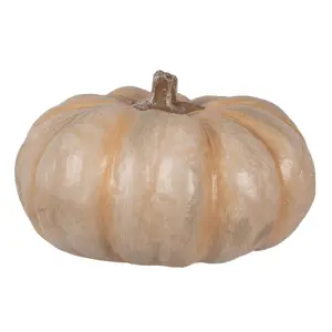 Béžová antik dekorace dýně Pumpkin Carbassa - Ø 22*13 cm  Clayre & Eef