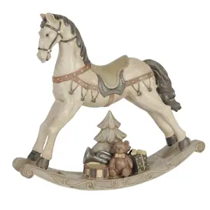 Produkt Béžová antik dekorace houpací koník Rocking Horse - 29*6*27 cm Clayre & Eef