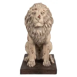 Produkt Béžová antik dekorativní socha lev Lion - 30*23*45 cm Clayre & Eef