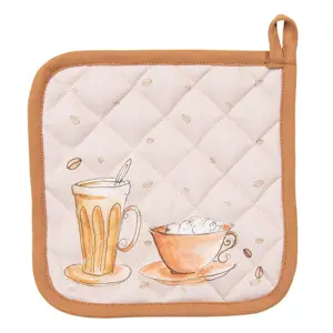 Produkt Béžová bavlněná chňapka - podložka Your Favorite Breakfast - 20*20 cm Clayre & Eef