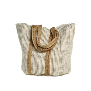 Béžová plážová jutová taška Beach Bag - 40*30*60 cm Chic Antique