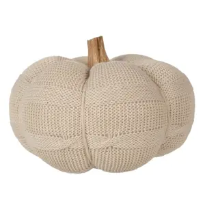 Produkt Béžová pletená dekorace dýně Pumpkin L - Ø 15*12 cm  Clayre & Eef