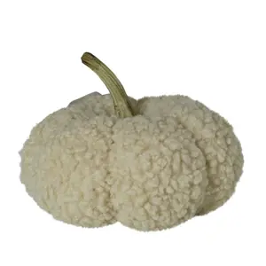 Béžová plyšová dekorace dýně Pumpkin Teddy L - Ø 25*19 cm Mars & More