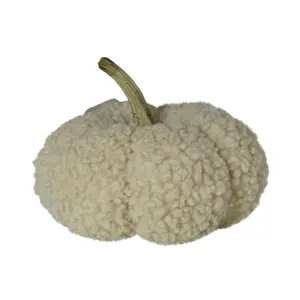 Béžová plyšová dekorace dýně Pumpkin Teddy M - Ø 19*17 cm Mars & More