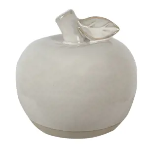 Produkt Béžová porcelánová dekorace jablko Apple L - Ø 13*13 cm Clayre & Eef