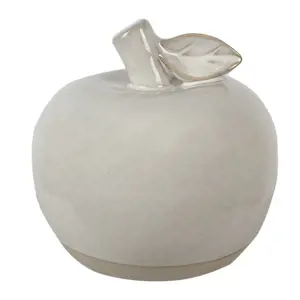 Béžová porcelánová dekorace jablko Apple XS - Ø 6*6 cm Clayre & Eef