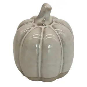 Béžová porcelánová dekorace Pumpkin XS - Ø 6*7 cm Clayre & Eef