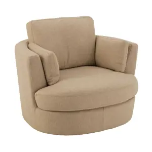 Produkt Béžové kulaté křeslo Swivel Beige - 98*107*88cm J-Line by Jolipa