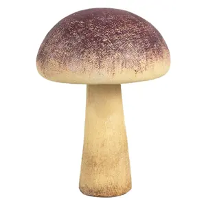 Produkt Béžovo-fialová dekorace houba Mushroom - Ø 11*16 cm  Clayre & Eef