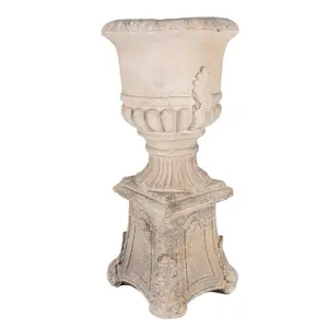 Produkt Béžový antik květináč v barokním stylu Baroque - 33*33*69 cm Clayre & Eef