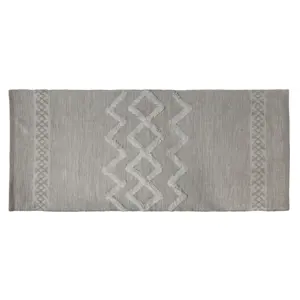 Béžový bavlněný koberec s ornamenty Rug pattern - 70*150 cm Chic Antique