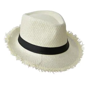Produkt Béžový dámský slaměný letní klobouk - 58 cm Clayre & Eef
