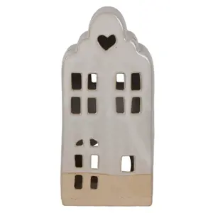 Produkt Béžový keramický domek svícen na čajovou svíčku House L - 11*10*23 cm Clayre & Eef