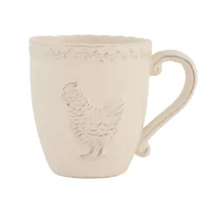 Produkt Béžový keramický hrnek s dekorem slepičky Chicken Rustic - 13*9*10 cm Clayre & Eef