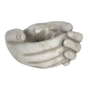 Produkt Béžový květináč v designu sepjatých rukou Jointes - 14*13*7 cm Clayre & Eef