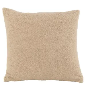 Béžový polštář Teddy Bouclé Beige - 45*45 cm J-Line by Jolipa