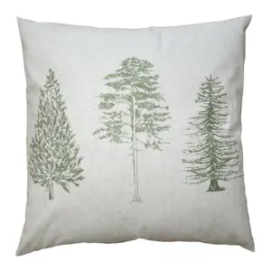 Produkt Béžový povlak na polštář se stromky Natural Pine Trees - 45*45 cm Clayre & Eef