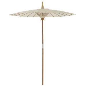 Produkt Béžový slunečník s dřevěnou tyčí Lorie Wood - ∅ 200*260 cm J-Line by Jolipa