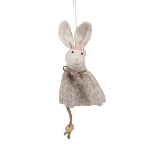 Produkt Béžový závěsný velikonoční králíček Magiccal - 8*3*16 cm Clayre & Eef