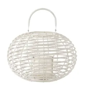 Produkt Bílá bambusová lucerna Bamboo - Ø 34*26 cm J-Line by Jolipa