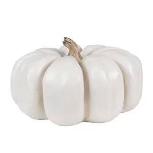 Produkt Bílá dekorace dýně Pumpkin Carbassa - Ø 27*16 cm  Clayre & Eef